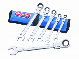 Faithfull 6 Piece Ratcheting Combination Spanner Set £29.99